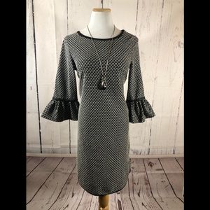 Black and white printed dress